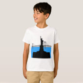 T-shirt Statue of Liberty Silhouette New York Skyline (Devant entier)