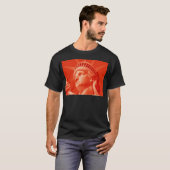 T-shirt Statue rouge de la Liberté (Devant entier)