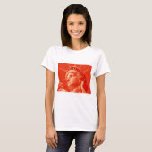 T-shirt Statue rouge de la Liberté (Devant entier)