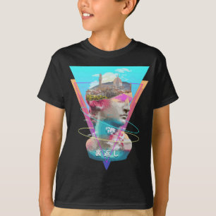T-shirt Statue Vaporwave David Bust & Florence Italie Terr