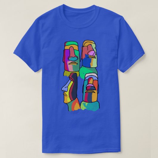 T-shirt Statues de l'île de Pâques (Design devant)