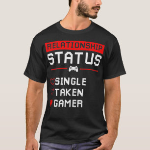 T-shirt Statut de la relation Valentines du joueur unique 
