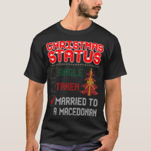 T-shirt Statut de Noël Marié Macédonien Douleur moche