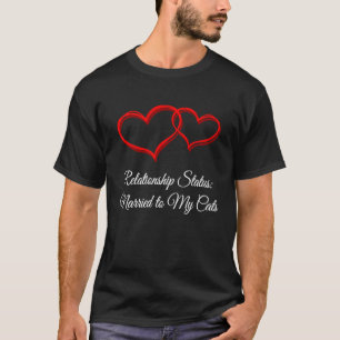 T-shirt Statut Marié aux Chats Humour de la Saint-Valenti