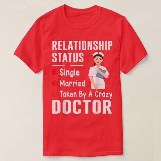 T-shirt Statut relationnel Célibataire Marié Pris par un f (Design devant)