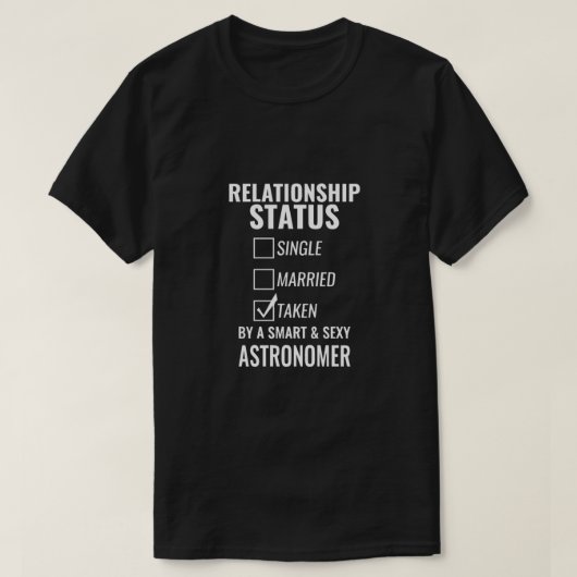 T-shirt Statut Single Married Taken by a Smar (Design devant)