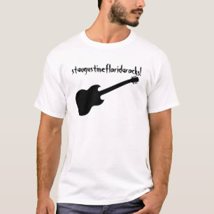 T-shirt staugustinefloridarocks ! guitare noire