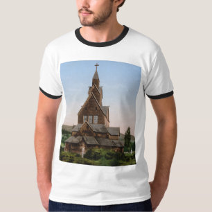 T-shirt Stave Church en Norvège (vers 1900)