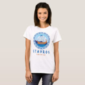 T-shirt Stavros, Grèce Conception de navires grecs Femmes (Devant entier)