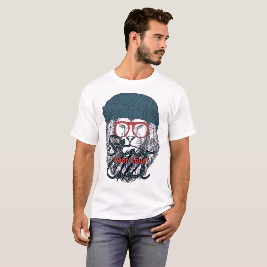 T-shirt Stay Cool, Roar Loud – Chill but Fearless Lion T-S (Devant entier)