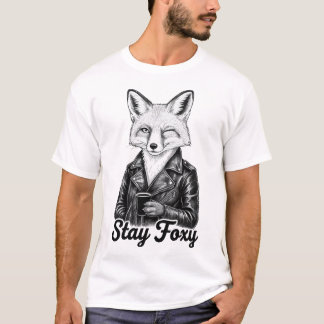T-shirt Stay Foxy Cool Fox Design