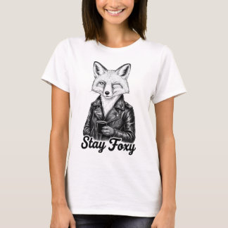 T-shirt Stay Foxy Cool Fox Design