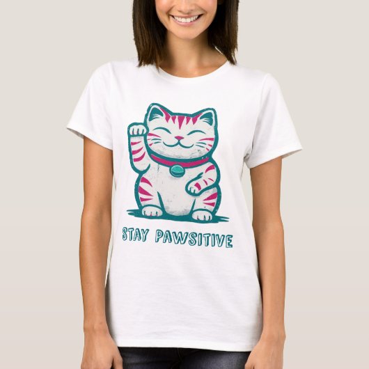 T-shirt Stay Pawsitive (Devant)