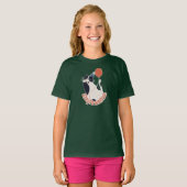 T-shirt Stay Pawsitive Kids Deep Forest Green Tuxedo Cat B (Devant entier)