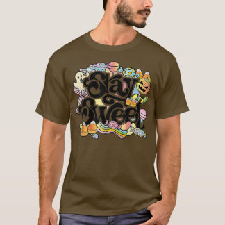 T-shirt Stay Sweet Halloween Candy Pumpkins Trick Or Treat
