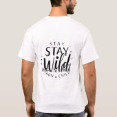 T-shirt Stay Wild Moon Child Tee - Boho Script (Dos)