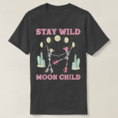 T-shirt Stay Wild Moon Child Witchy Skeletons (Design devant)