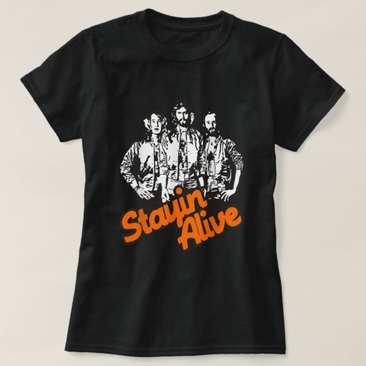 T-shirt Stayin Alive Bee Gees Band (Design devant)