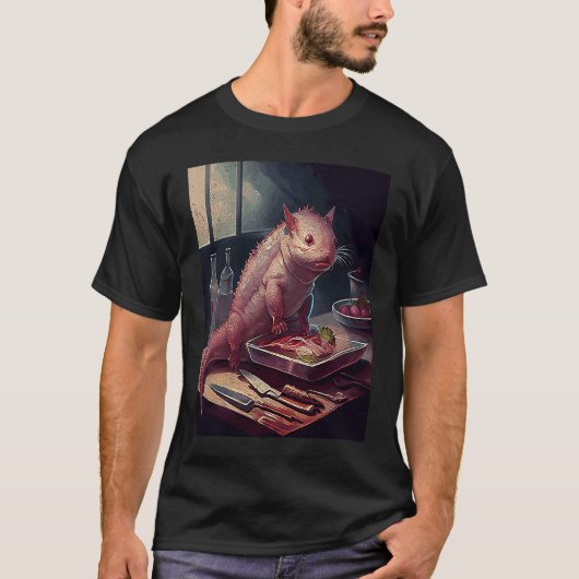 T-shirt Steak de chat axolotl (Devant)