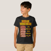 T-shirt Steak Doneness Chart Table Guide Bbq Meat Chef Pit (Devant entier)