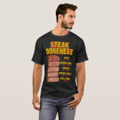 T-shirt Steak Doneness Chart Table Guide Bbq Meat Chef Pit (Devant entier)