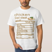 T-shirt steak frit au poulet Nutrition Facts étiquette (Devant)