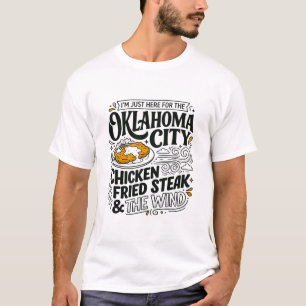 T-shirt Steak Frit de la Ville d'Oklahoma et Temps Venteux