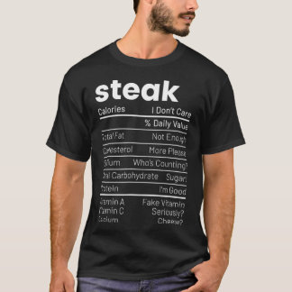 T-shirt Steak Nutrition Facts Aspirateur de viande Nutriti
