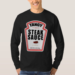 T-shirt Steak Sauce Bouteille Étiquette Costume Halloween