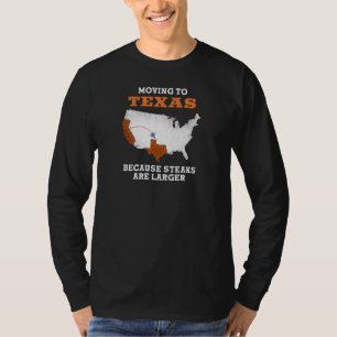 T-shirt Steaks en Texas Design pour les Texans fiers