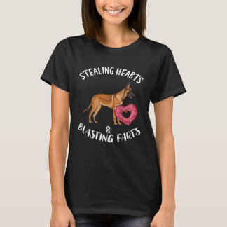 T-shirt Stealing Heart Blasting Farts Belgian Malinoi Vale