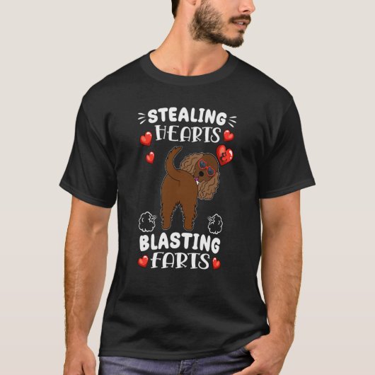 T-shirt Stealing Hearts Blasting Farts Cocker Spaniel Vale (Devant)