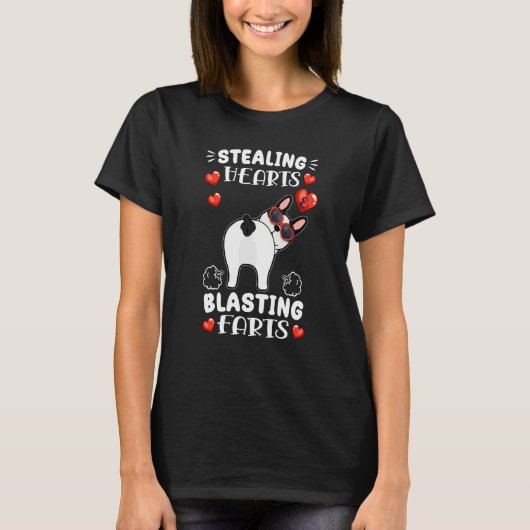 T-shirt Stealing Hearts Blasting Farts French Bulldog Vale (Devant)