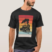 T-shirt Steam Locomotive Retro I Model Railway Railwayman (Devant)