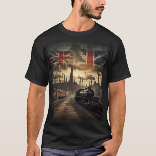 T-shirt Steam Power : l'aube industrielle britannique (Devant)