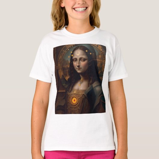 T-shirt Steam Punk Mona Lisa (Devant)