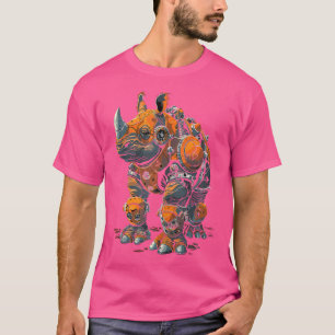 T-shirt Steam Punk Rhinoceros Steampunk Art