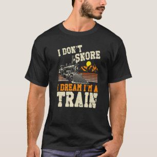T-shirt Steam Train Driver Trainspotting Locomotive Vintag