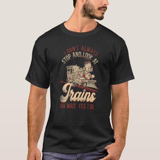 T-shirt Steam Train Driver Trainspotting Locomotive Vintag (Devant)