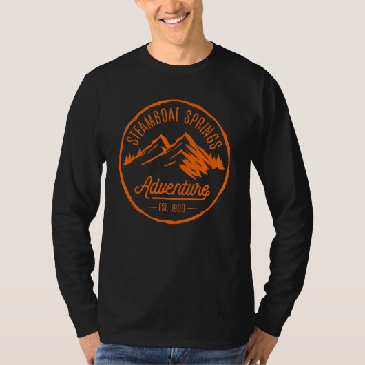 T-shirt Steamboat Springs Colorado mountains rivers hot sp (Devant)