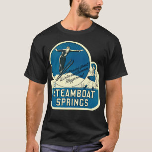 T-shirt Steamboat Springs Colorado Ski Vintage voyage Deca