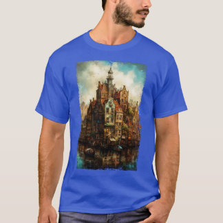 T-shirt Steampunk Amsterdam Skyline 1