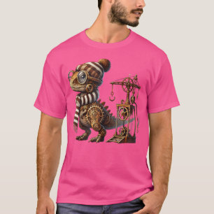T-shirt Steampunk Baby Dragon Steampunk Animal Gear Art Te