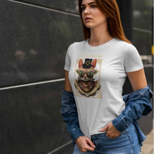 T-shirt Steampunk Chat Animal Bizarre