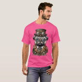 T-shirt Steampunk Chien Carlin Art (Devant entier)