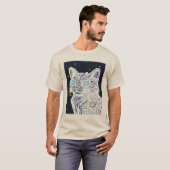 T-shirt Steampunk Circuit Cat - Cyberpunk Feline Art Tee (Devant entier)