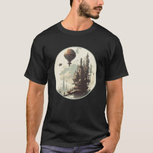 T-shirt Steampunk City District Rétro Scifi Mécanique Gea