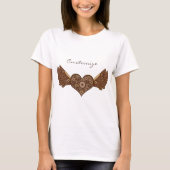 T-shirt Steampunk Coeur ailé avec engrenages Thunder_Cove (Devant)