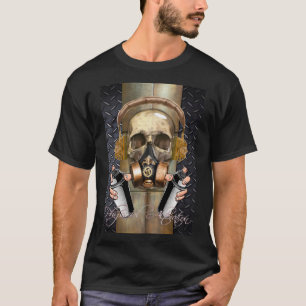 T-shirt Steampunk, crâne de graffiti