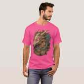 T-shirt Steampunk Dragon Art Gears Graphisme Design Artwor (Devant entier)